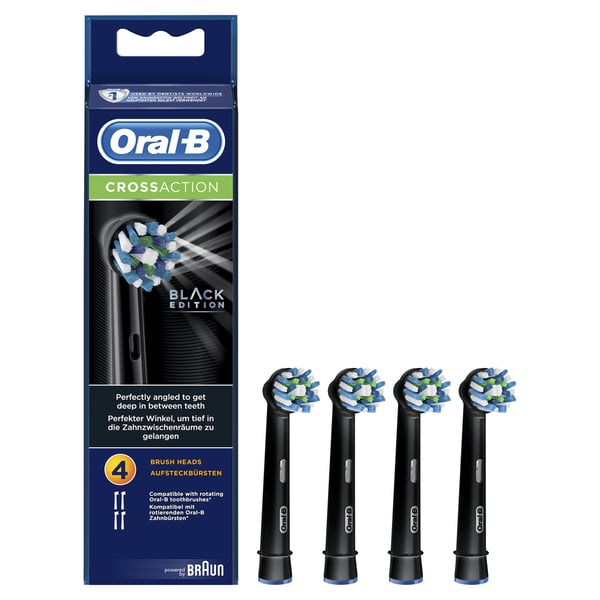 Miniatyrbillede 1 af 10: Oral-B 80318302 børstehoved til elektrisk tandbørste 4 stk Sort