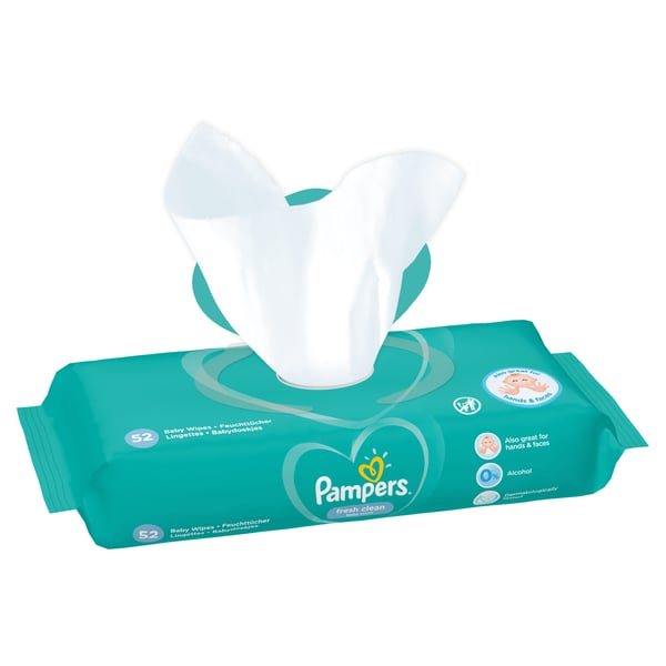 Pampers Fresh Clean 81688030 engangsvaskeklud 52 stk