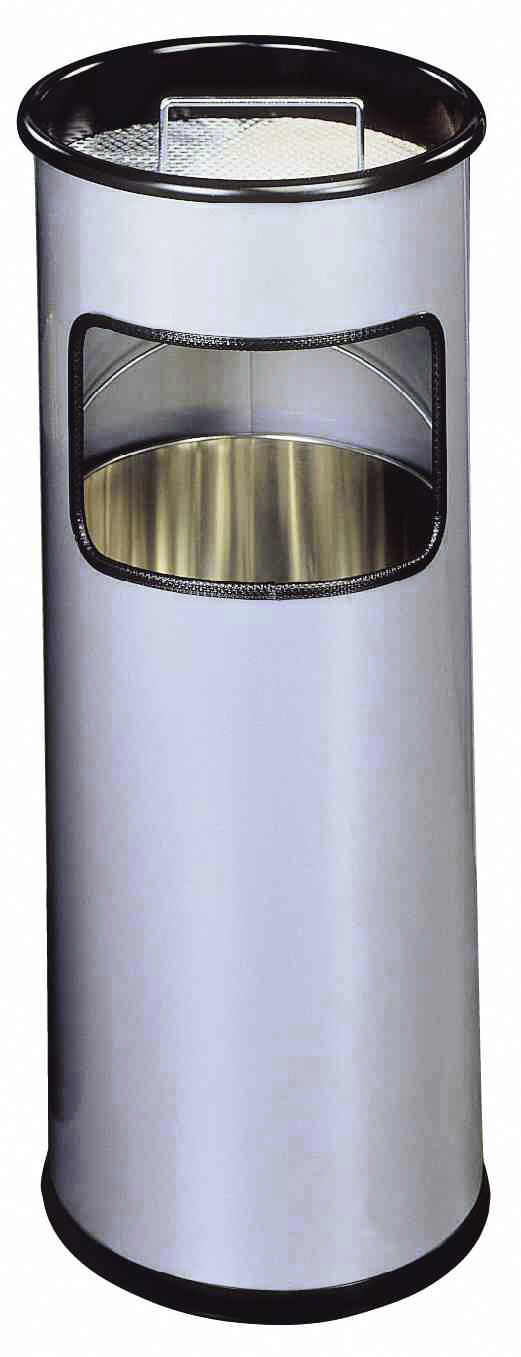 Miniatyrbild 5 av 10: Durable 333023 papperkorgar 17 l Rund Metall Silver