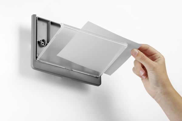 Durable 486737 skilteholder & informationsstativ A4 Plast Grafit