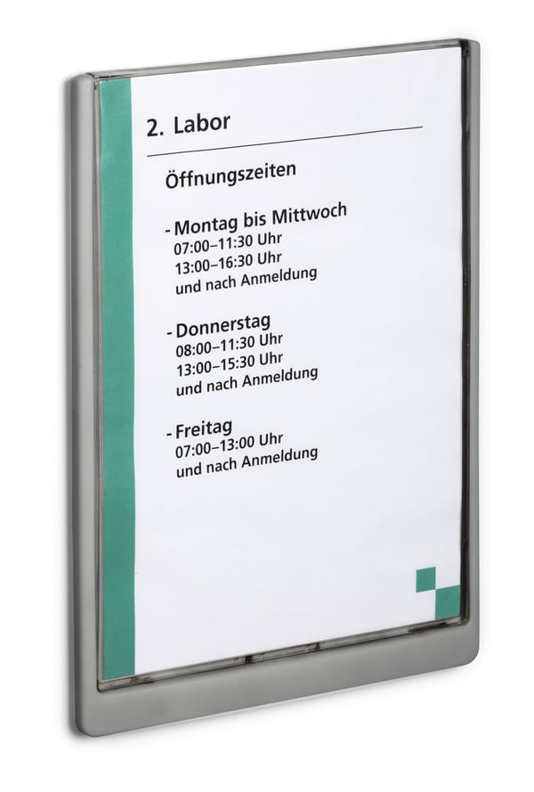 Miniatyrbillede 11 af 17: Durable 486737 skilteholder & informationsstativ A4 Plast Grafit