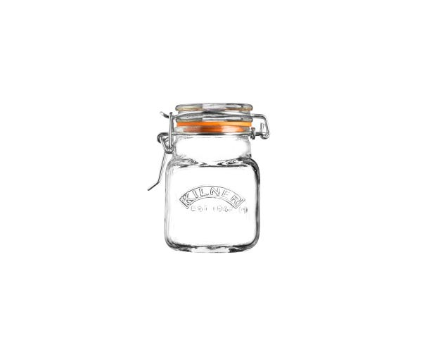 Miniatyrbillede 1 af 2: Kilner Clip Top Square Spice Firkant Glas Transparent