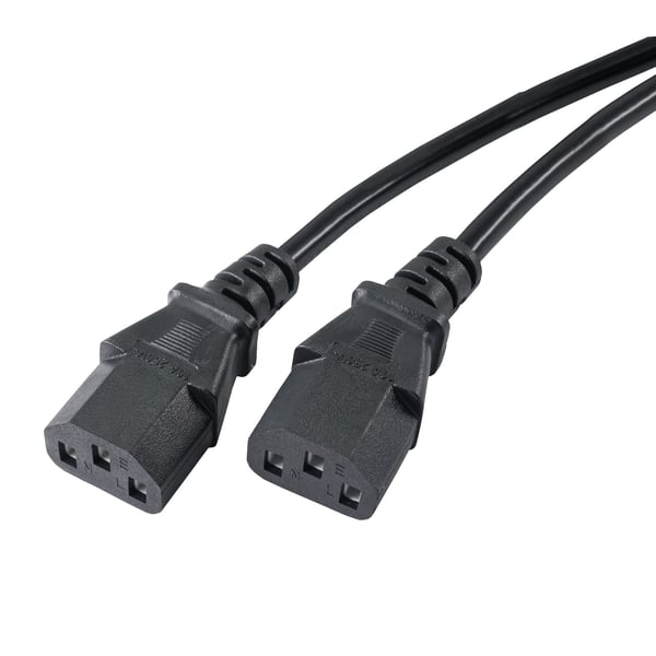 Akyga AK-PC-04A strömkablar Svart 1,8 m CEE7/7 2 x C13-koppling