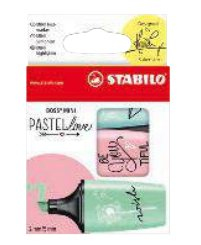STABILO 07/03-57 tussi 3 kpl Taltan pää Vihreä, Vaaleanpunainen, Turkoosi