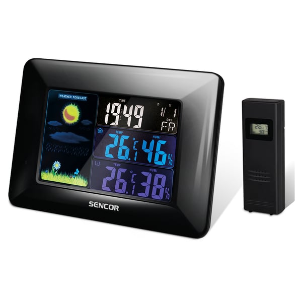 Sencor SWS 4250 digital vejrstation Sort LCD Vekselstrøm/batteri