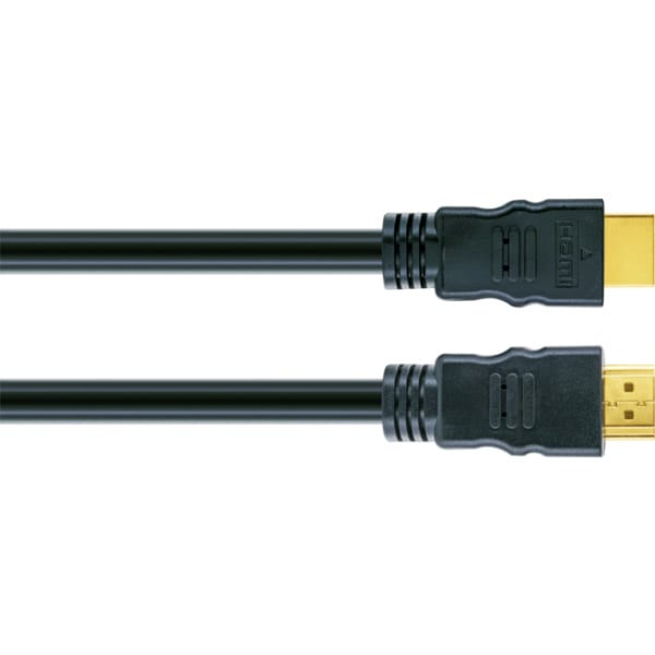 Pikkukuva 2 / 7: Schwaiger HDM100 013 HDMI-kaapeli 10 m HDMI-tyyppi A (vakio) Musta, Kulta