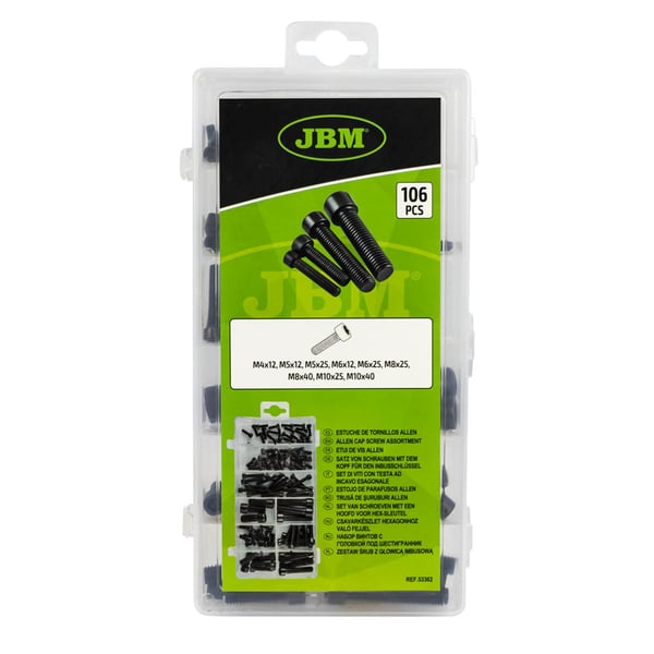 Miniatyrbillede 4 af 4: JBM 53362 skrue/bolt 106 stk Skruesæt