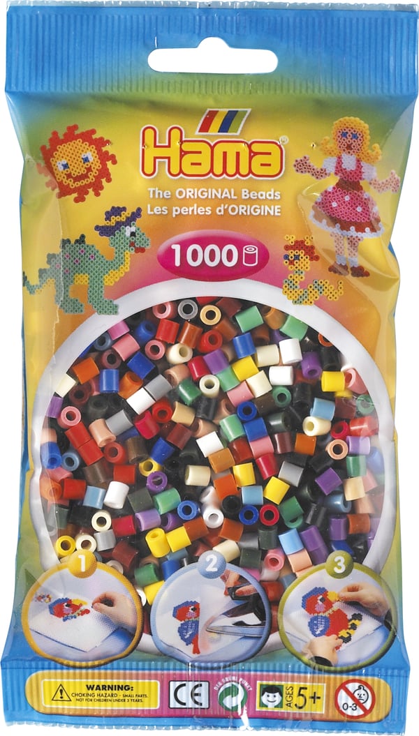 Hama Beads 207-67 helmi Helmisekoitus Monivärinen 1000 kpl