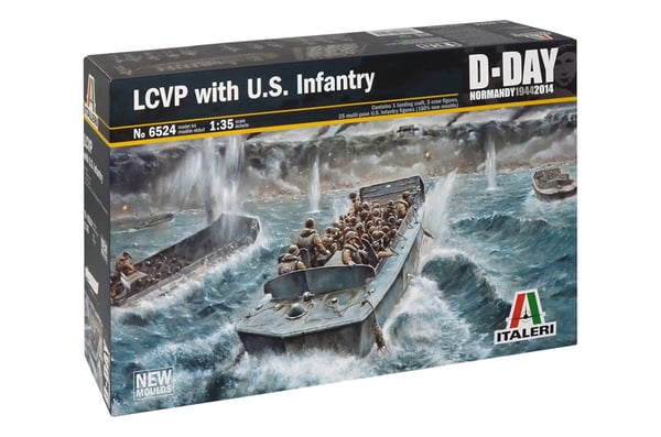 Italeri LCVP with U.S. INFANTRY Sailing boat model Monteringssæt 1:35