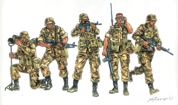 Miniatyrbild 3 av 5: Italeri U.S. Infantry 90s