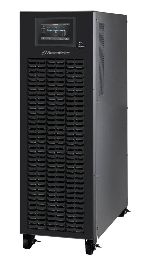 PowerWalker VFI 20K CPG PF1 3/3 BX UPS-virtalähde Taajuuden kaksoismuunnos (verkossa) 20 kVA 20000 W