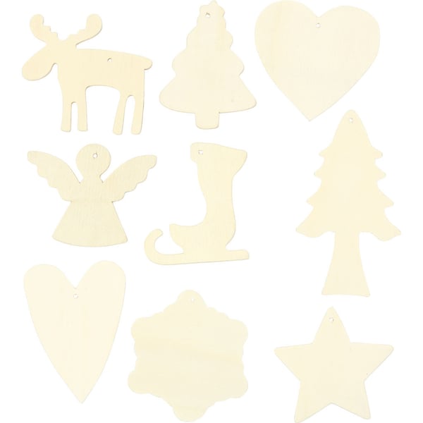 Miniatyrbillede 3 af 4: Creativ Company 56742 julepynt Kugle, juleornament Træ 9 stk