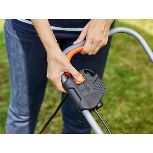 Miniatyrbillede 4 af 11: Black & Decker BEMW351-QS plæneklipper Manuel plæneklipper Sort, Orange