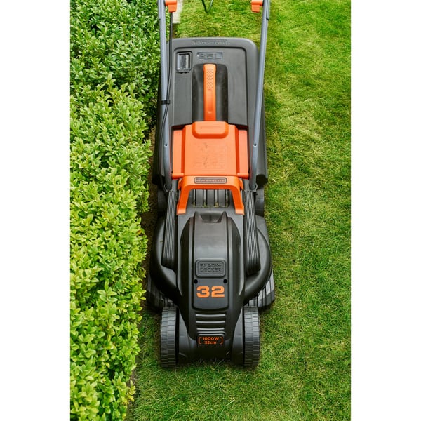 Miniatyrbillede 2 af 11: Black & Decker BEMW351-QS plæneklipper Manuel plæneklipper Sort, Orange