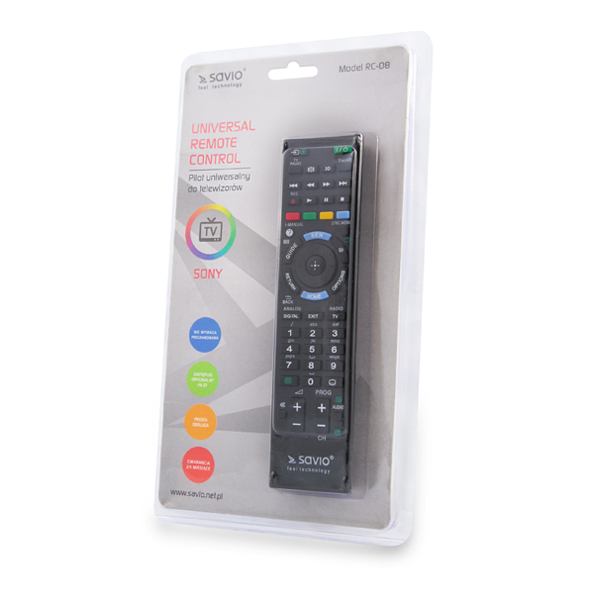 Savio RC-08 fjärrkontroll TV Tryckknappar