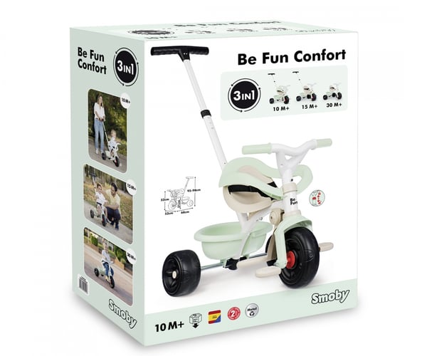 Miniatyrbild 2 av 5: Smoby Be Fun Comfort trehjuling Barn Tryck