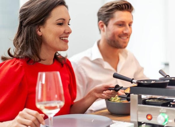 Miniatyrbild 4 av 10: Solis 7611210977568 raclettegrill 4 personer 1020 W Svart, Silver