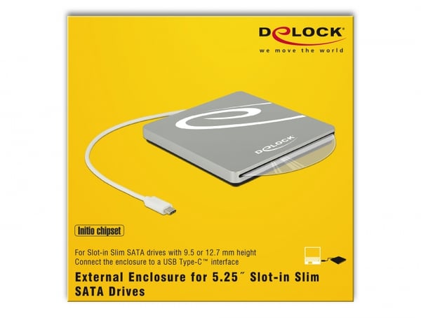 Miniatyrbillede 2 af 2: DeLOCK 42605 ODD lukning 13,3 cm (5.25") SATA III Sølv