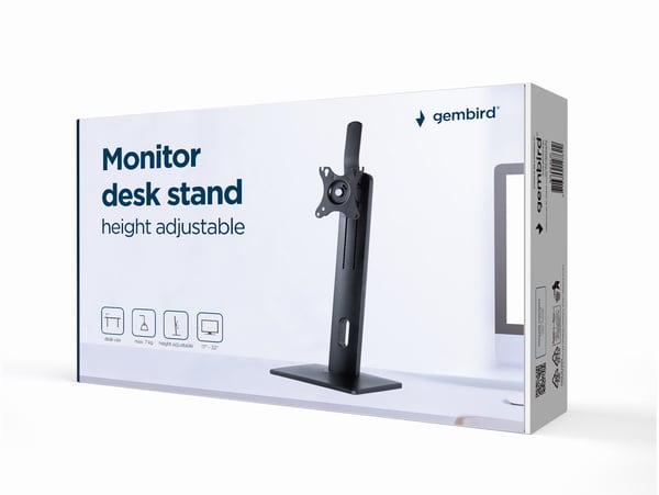 Gembird MS-D1-01 skærmbeslag og -stativer 81,3 cm (32") Skrivebord Sort