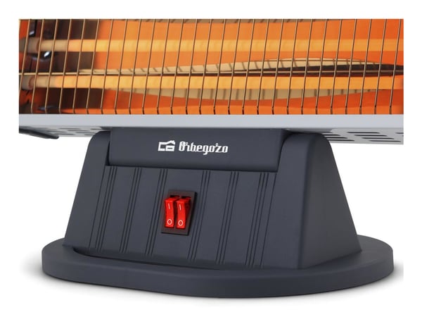 Miniatyrbild 3 av 4: Orbegozo BP 0204 inomhus Svart 1200 W Elektrisk kvartsvärmare