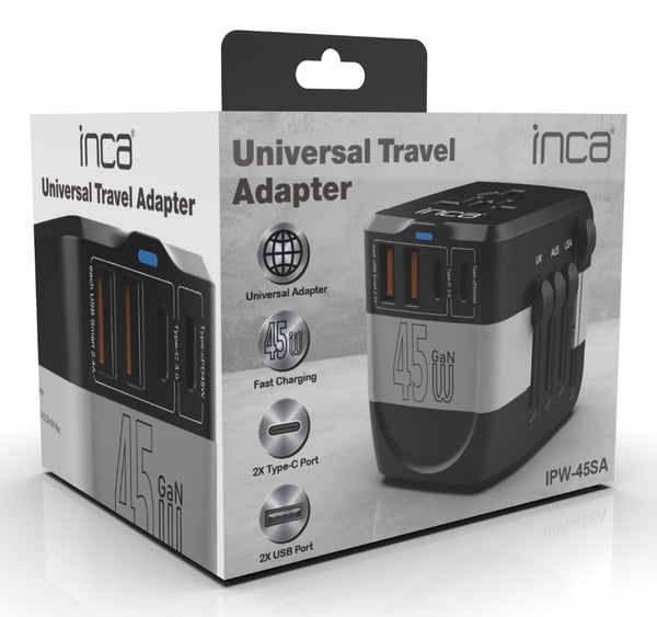 Inca IPW-45SA pistorasia-adapteri Universaali Musta