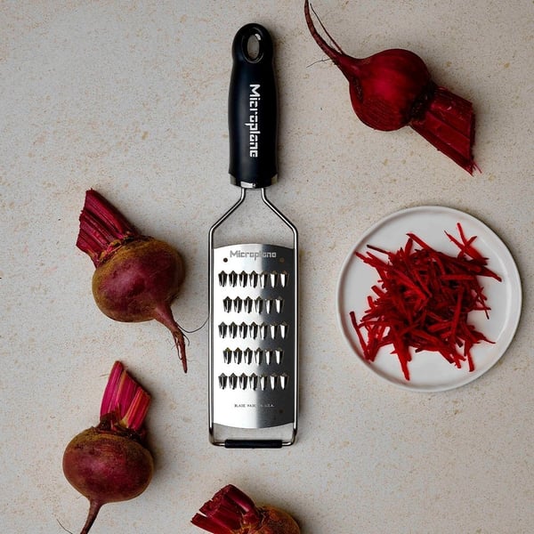 Microplane 45003 Manuelle rivejern og spiralsnitter Fladt rivejern Sort, Rustfrit stål