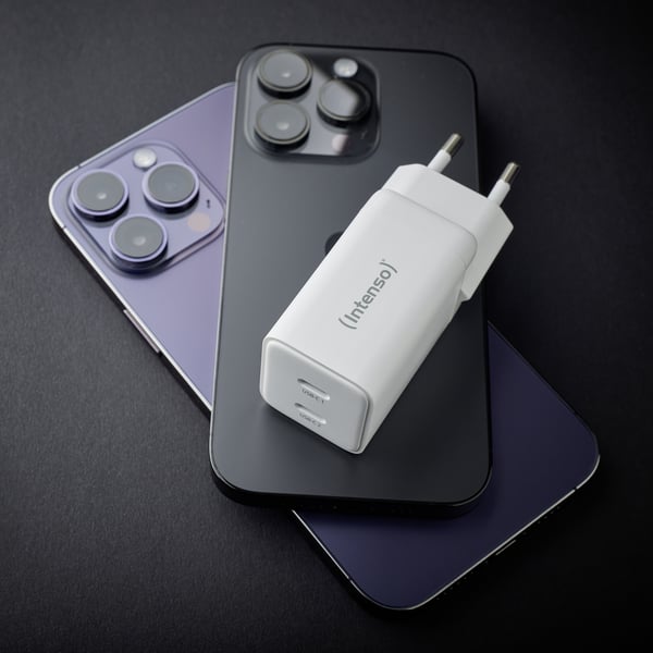 Pikkukuva 3 / 4: Intenso POWER ADAPTER 2XUSB-C GAN/7804012 Universaali Valkoinen AC Pikalataus Sisätila