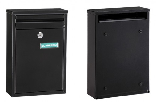 Arregui E-5754 postkasse Sort Vægmonteret postkasse Stål