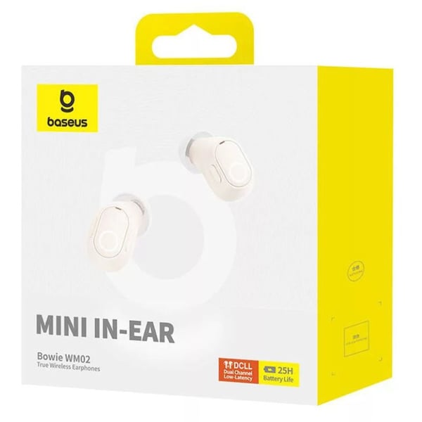 Miniatyrbild 2 av 5: Baseus Bowie WM02 Headset True Wireless Stereo (TWS) I öra Samtal/musik Bluetooth Vit