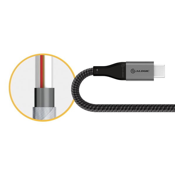 ALOGIC ULCC2030-SGR USB-kabel USB 2.0 0,3 m USB C 0,48 Gbit/sek. Grå