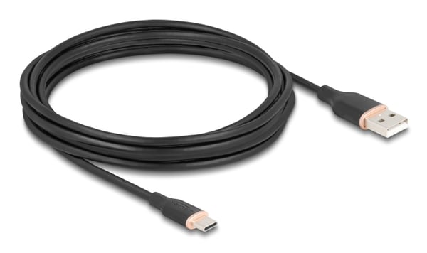 DeLOCK 81228 USB-kaapeli USB 2.0 4 m USB A USB C 0,48 Gbit/s Musta