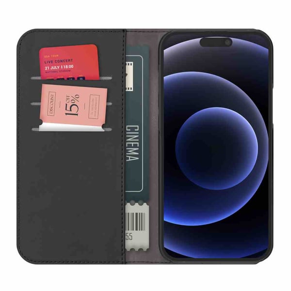 PURO PUIPC15P67BOOKC3BLK mobiltelefon etui 17 cm (6.7") Tegnebogsetui Sort