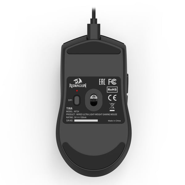 Miniatyrbillede 3 af 9: REDRAGON M724-1K K1NG mus USB Type-C