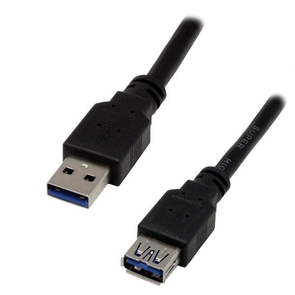 MCL MC923AMF-1M/N USB-kaapeli USB 3.2 Gen 1 (3.1 Gen 1) USB A 5 Gbit/s Musta