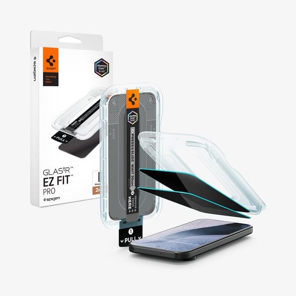 Pikkukuva 1 / 6: Spigen GLAS.tR EZ Fit Privacy Näytön yksityisyydensuoja Google 2 kpl
