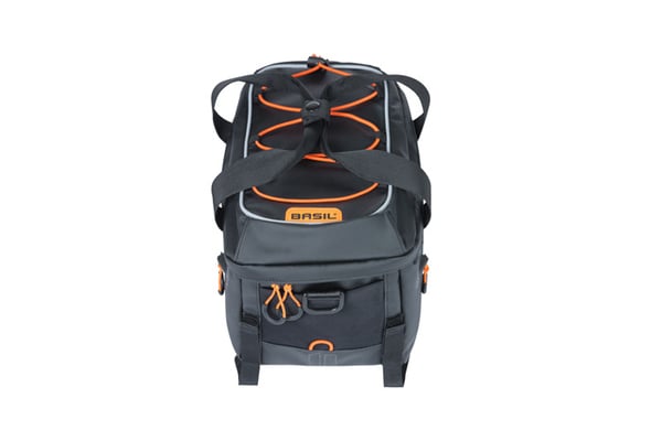 Basil Miles Tarpaulin Bagside Cykeltaske 7 L Presenning Orange, Sort
