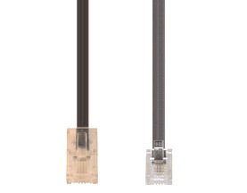 e+p T 91 telefonkabel 6 m Sort, Transparent
