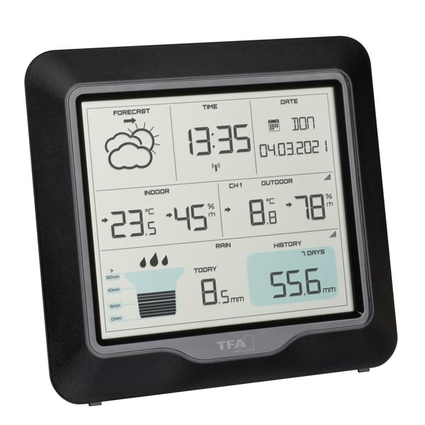 TFA-Dostmann 35.1160.01 termometer til miljøet Elektronisk miljøtermometer Indendørs/udendørs Sort TFA-Dostmann 35.1160.01 termometer til miljøet Elektronisk miljøtermometer Indendørs/udendørs Sort
