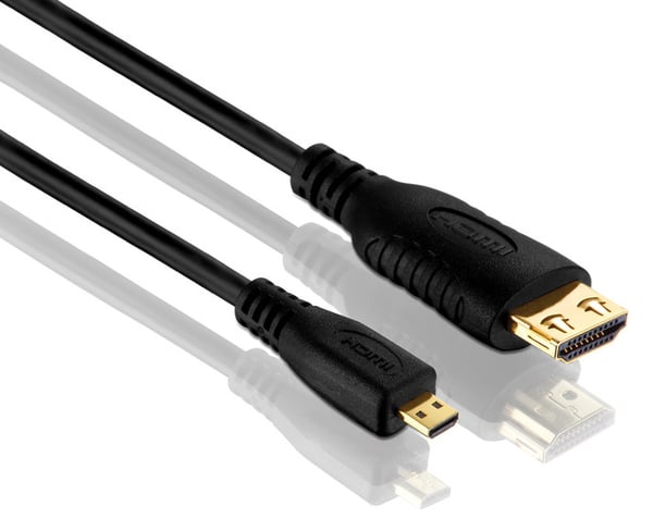 PureLink PI1300-010 HDMI-kabel 1 m HDMI Type D (Micro) HDMI Type A (Standard) Sort