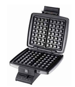 Miniatyrbillede 3 af 5: Cloer 1445 vaffeljern 2 vaffel/vafler 930 W Sort, Rustfrit stål