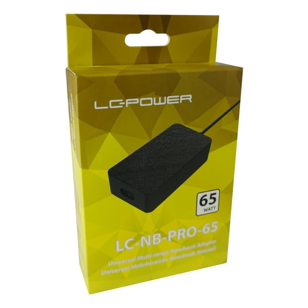 LC-Power LC-NB-PRO-65 virta-adapteri ja vaihtosuuntaaja Sisätila 65 W Musta