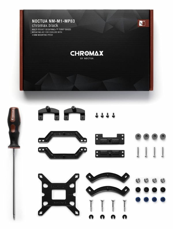 Miniatyrbillede 1 af 5: Noctua NM-M1-MP83 CHROMAX.BLACK Computerkølesystem, dele og tilbehør Monteringssæt