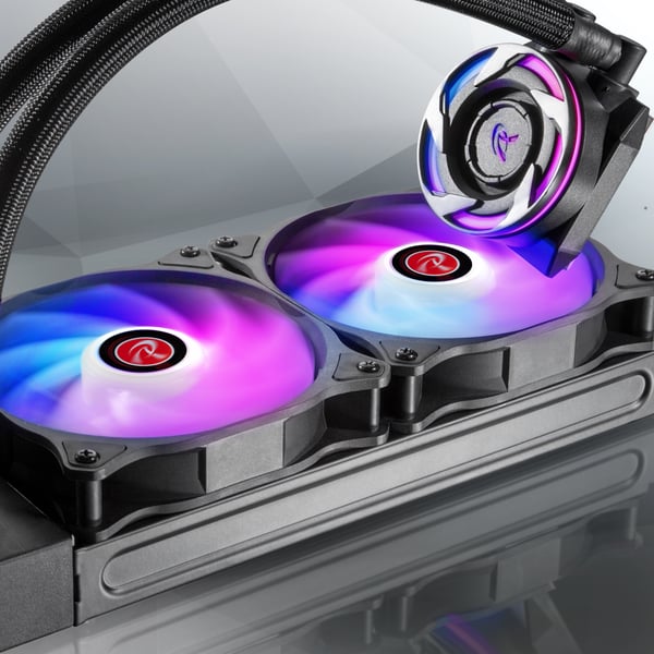 RAIJINTEK EOS 12 RBW ADD Emolevy, Suoritin Tuuletin 12 cm Musta, Valkoinen 2 kpl
