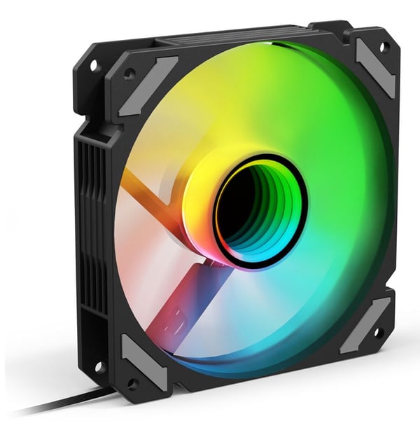 Sharkoon SHARK Mirror RGB PWM REVERSE Datorväska Fan 12 cm Svart 1 styck