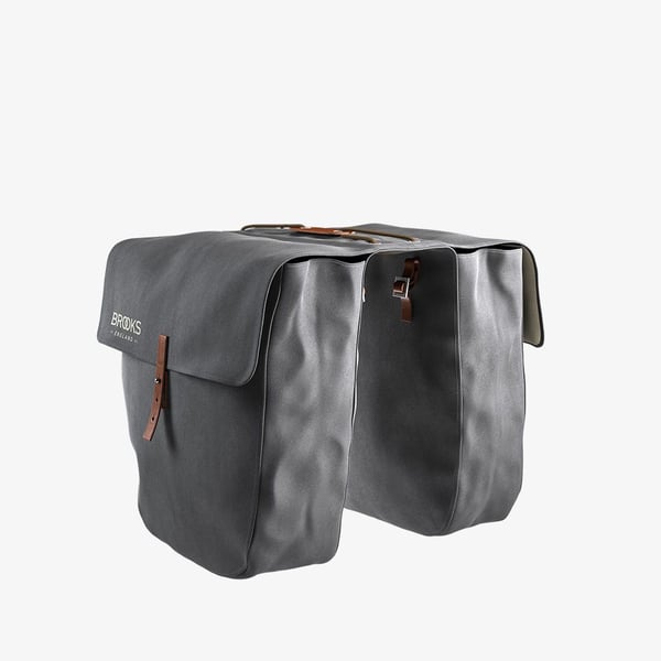 Brooks Brick Lane Pannier Bagside Cykeltaske 15 L Kanvas, Læder Grå