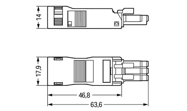 Wago 890-123 kabelsamler Hvid