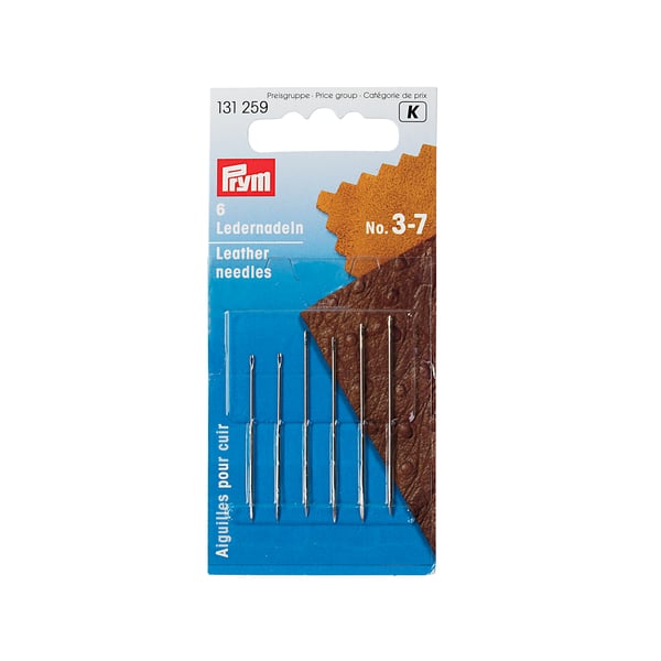 Pikkukuva 2 / 3: Prym 11312590 6 kpl Käsinompelu Metalli Nahkaneula