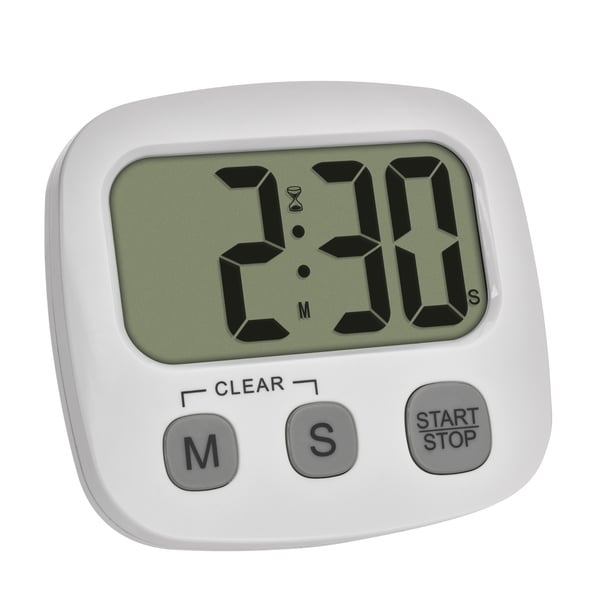Miniatyrbild 1 av 4: TFA-Dostmann 38.2057.02 äggklocka Digital äggklocka Vit