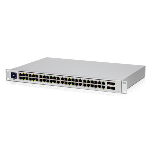 Miniatyrbild 1 av 6: Ubiquiti UniFi USW-48-POE-EU nätverksswitchar hanterad Gigabit Ethernet (10/100/1000) Strömförsörjning via Ethernet (PoE) stöd Silver
