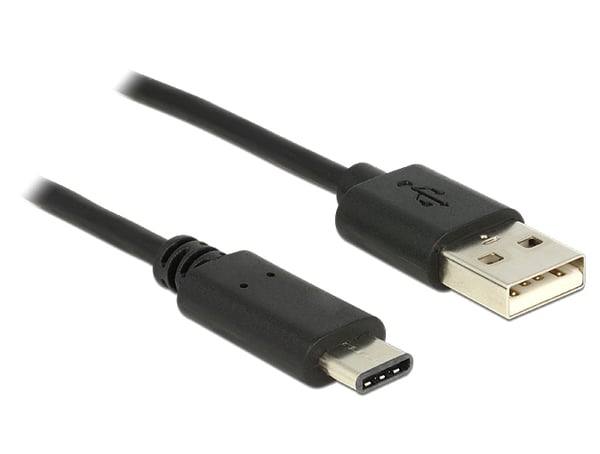 Miniatyrbillede 1 af 2: DeLOCK 83600 USB-kabel USB 2.0 1 m USB C USB A 0,48 Gbit/sek. Sort